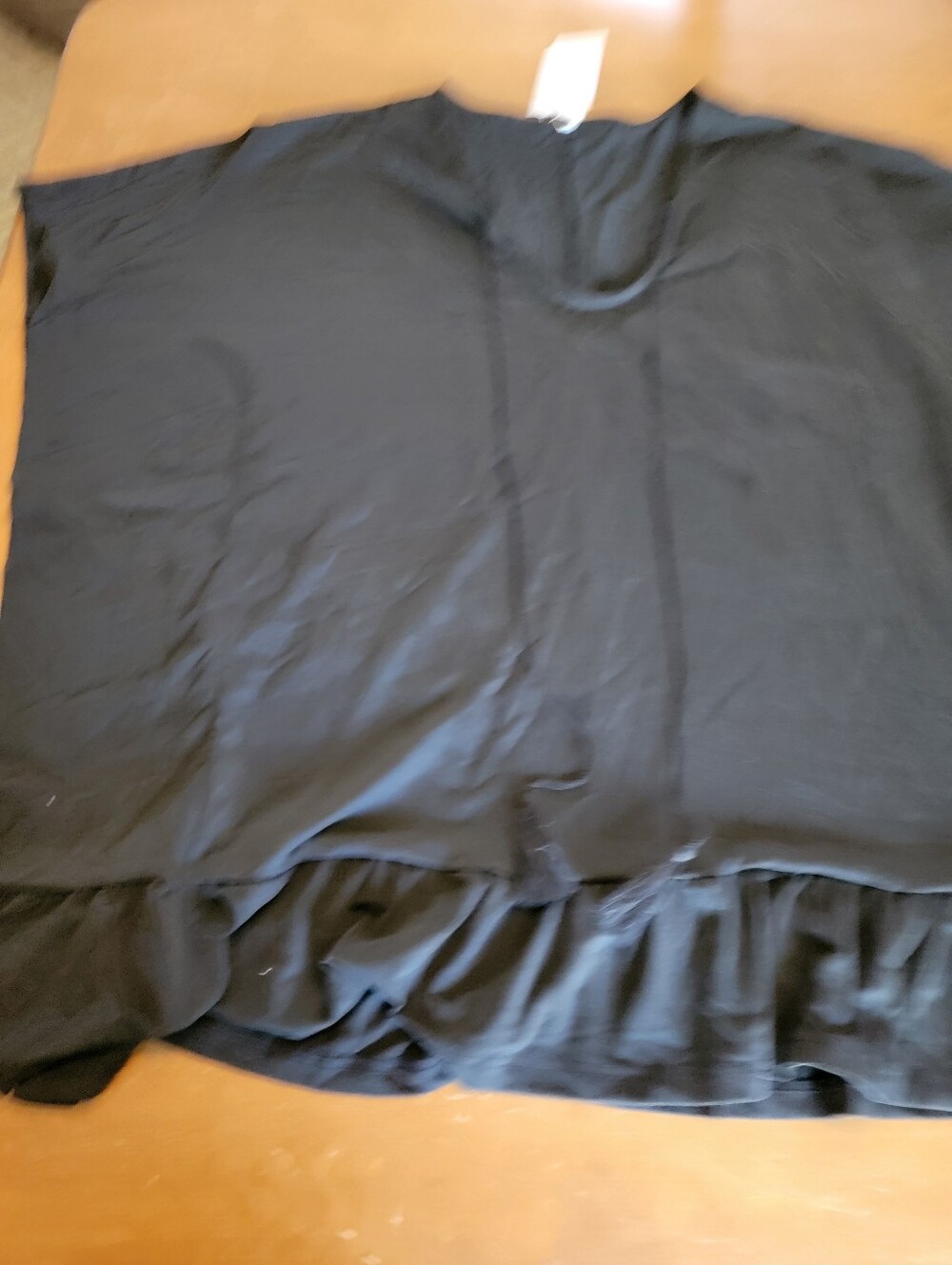 *SALE 2/$20* Black Ruffle Hem Tassel Tie Detail Swim Cover Up Tunic Size L NWT - Picture 4 of 12